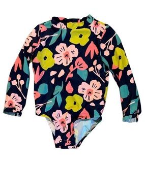Simple Kids Long Sleeve Swimsuit
